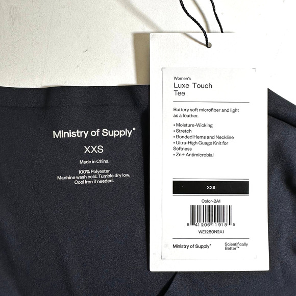Ministry of Supply Women's Luxe Touch Tee Black Size XXS New - Picture 6 of 7